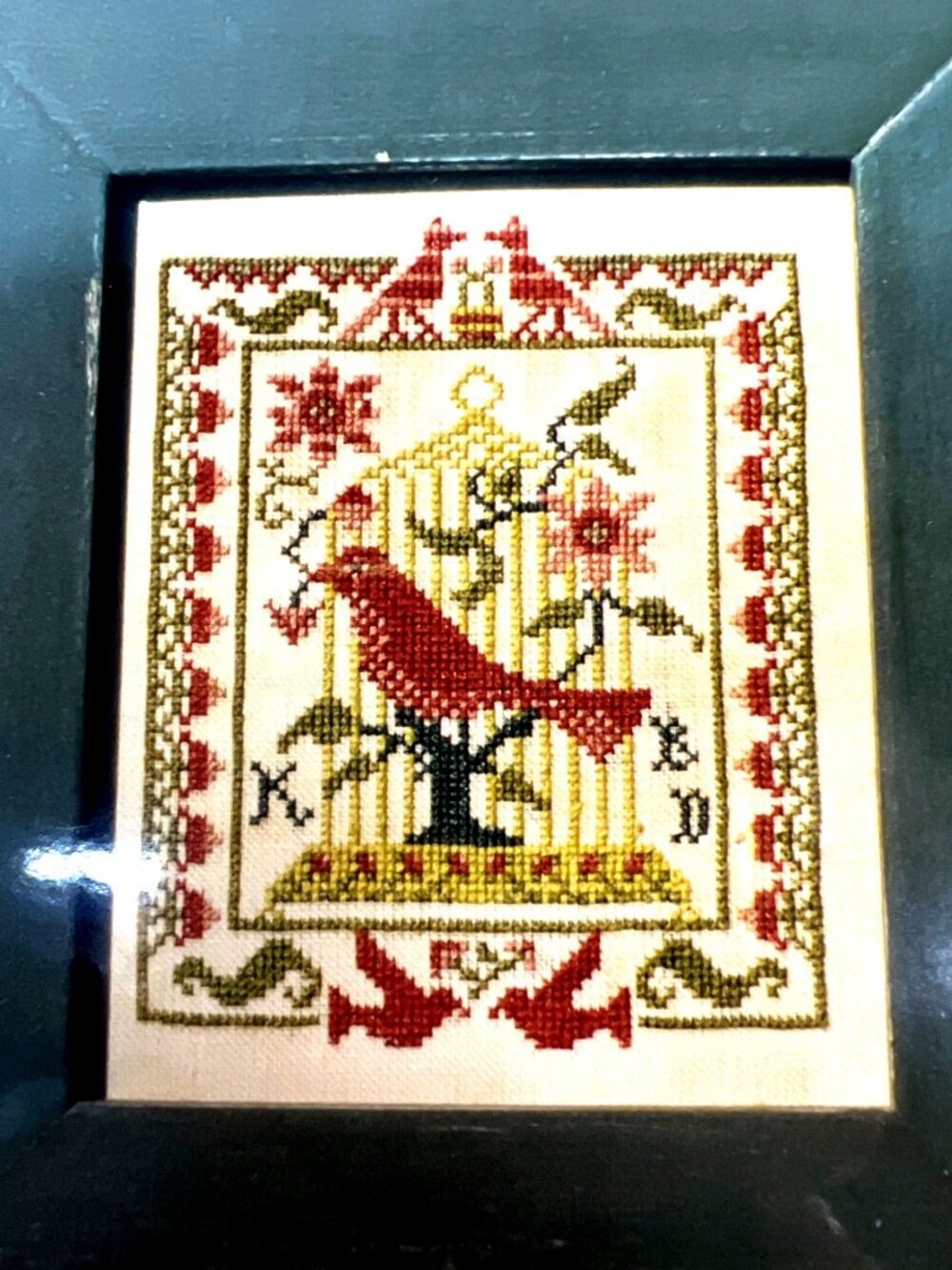 The Gilded Cage Cross-Stitch Pattern By Barrick Samplers 2000
